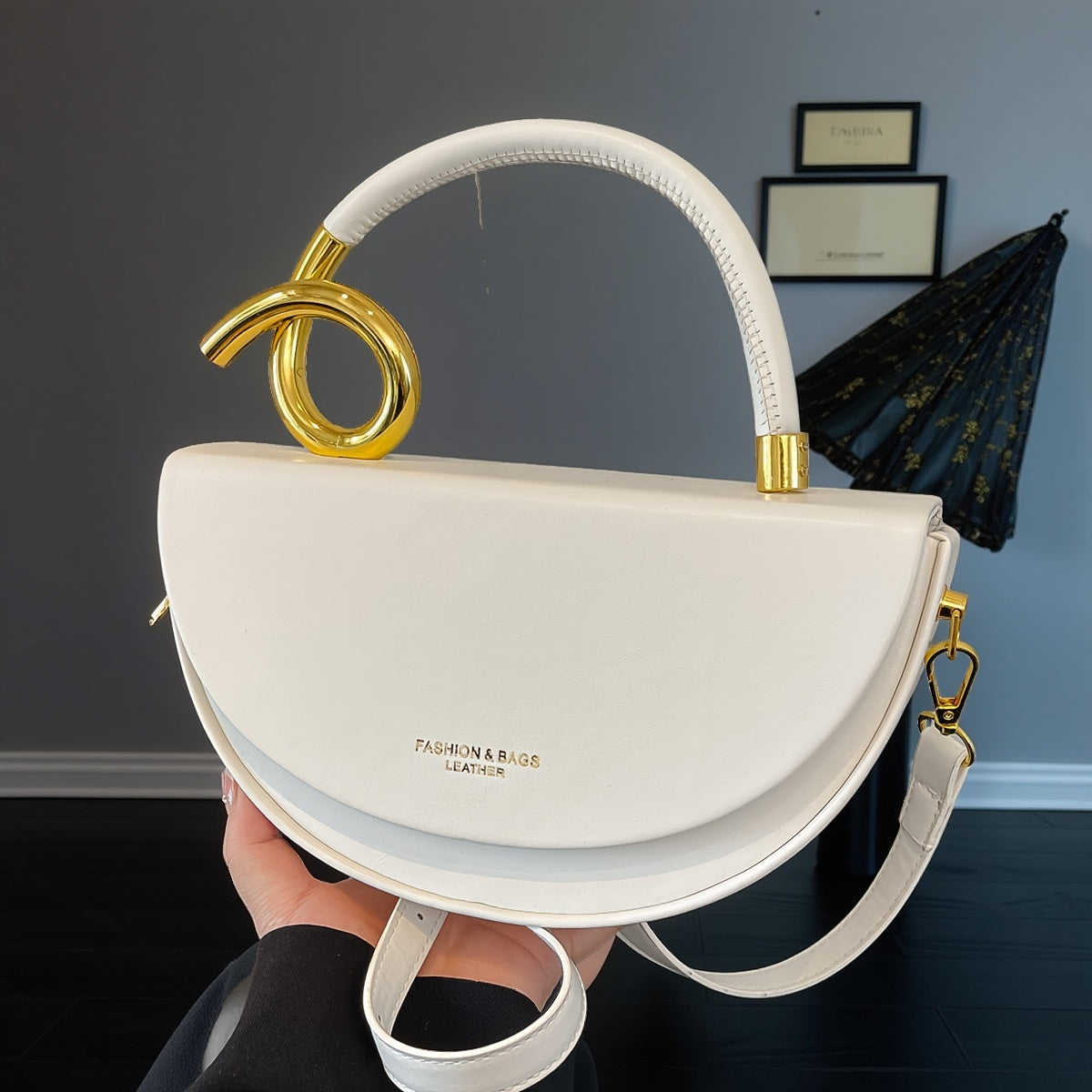 Minimalist Genuine Leather Crossbody Bag For Women High End