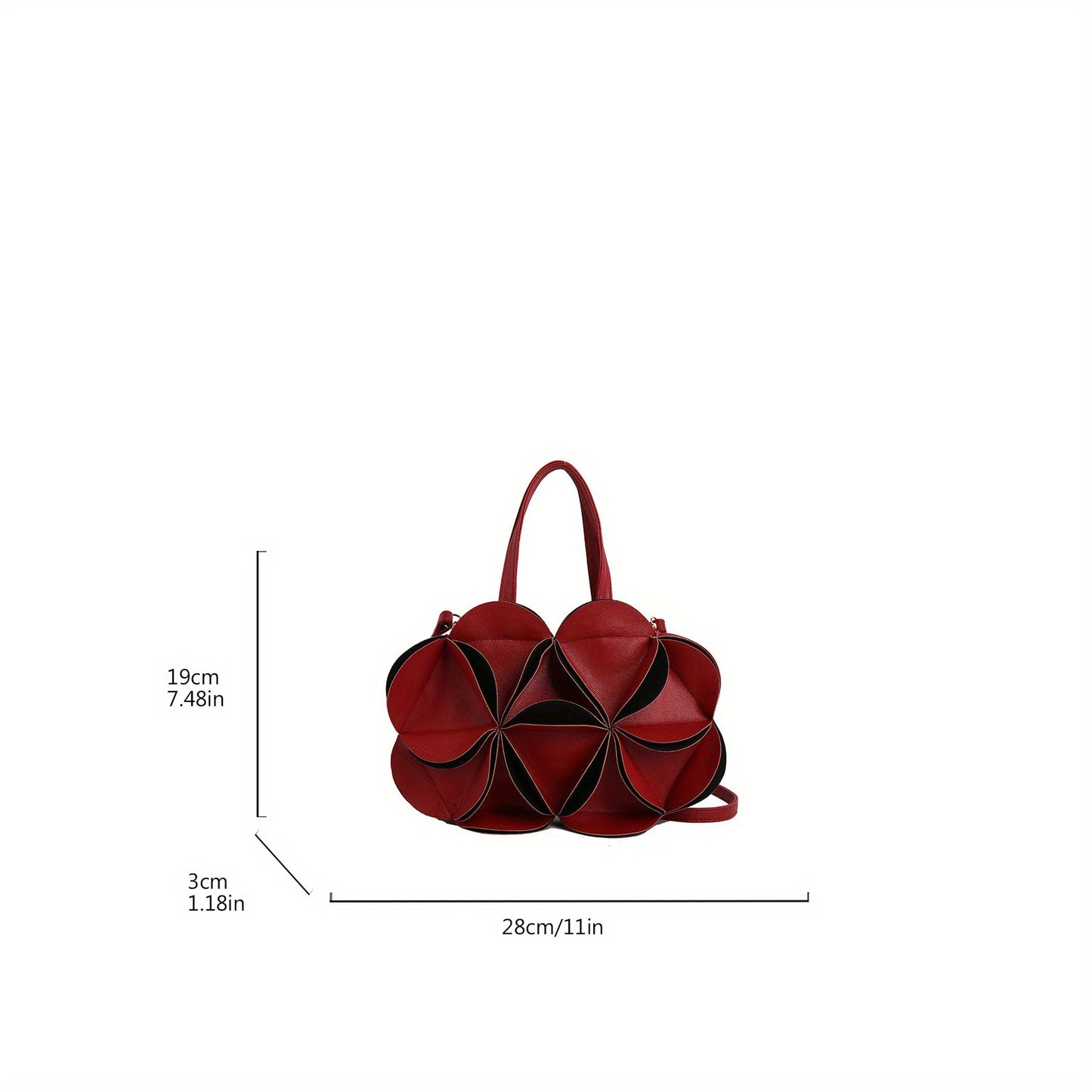 NEULRY Elegant Floral Tote Bag Evening PU Crossbody Buckle