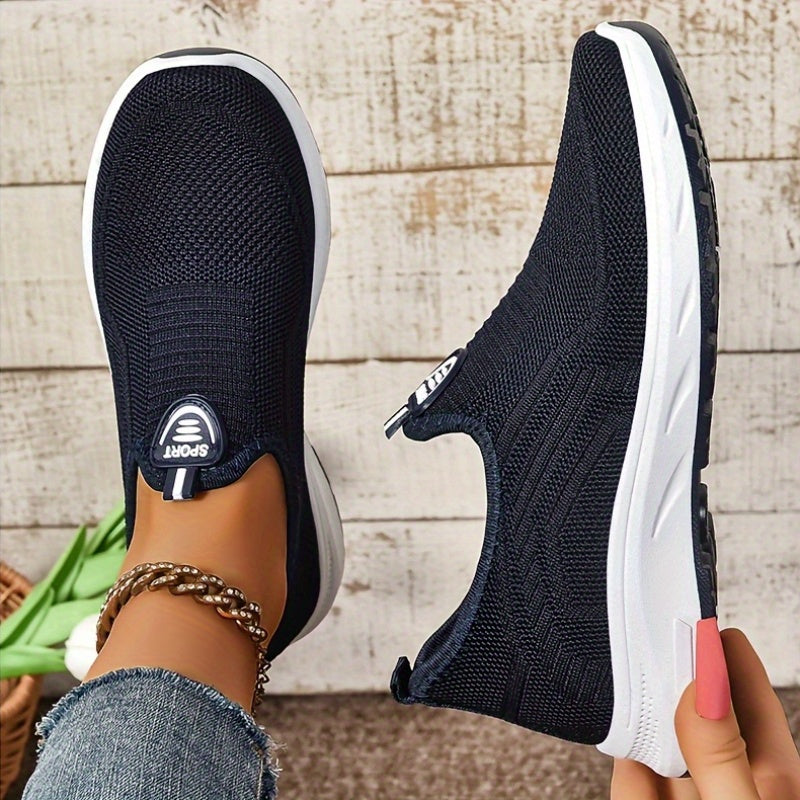 Casual Slip On Sneakers With Mesh Upper Lightweight