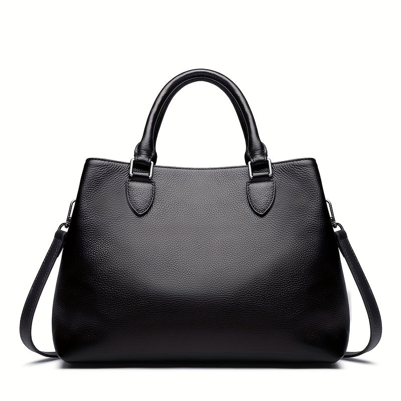 Genuine Leather Satchel Handbag For Women With Top Handle