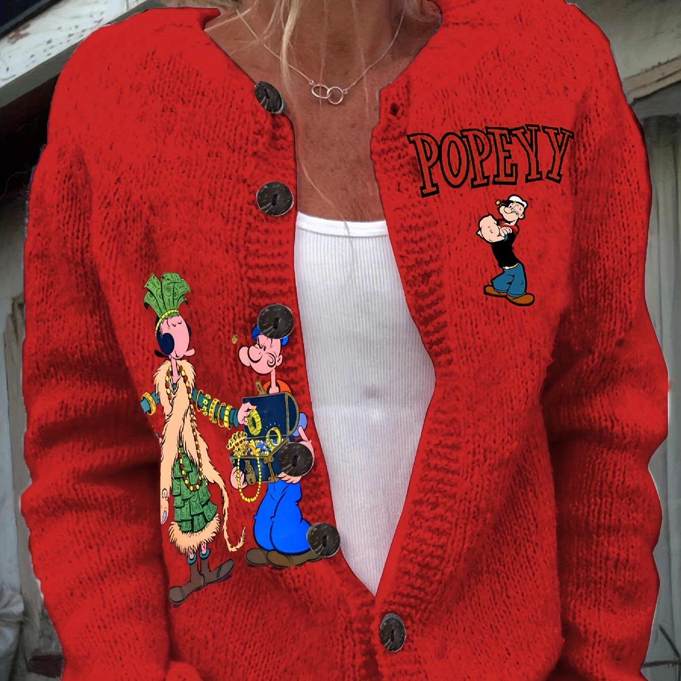 Womens Lightweight Open Front Cardigan With Button Closure