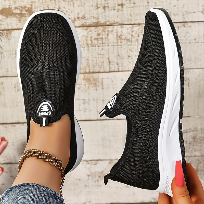 Casual Slip On Sneakers With Mesh Upper Lightweight