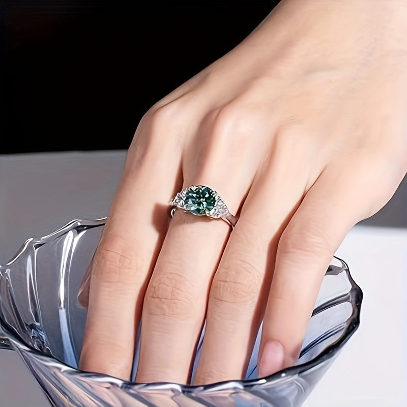 LYEE CYEE S925 Silver Ring With Moissanite Gemstone