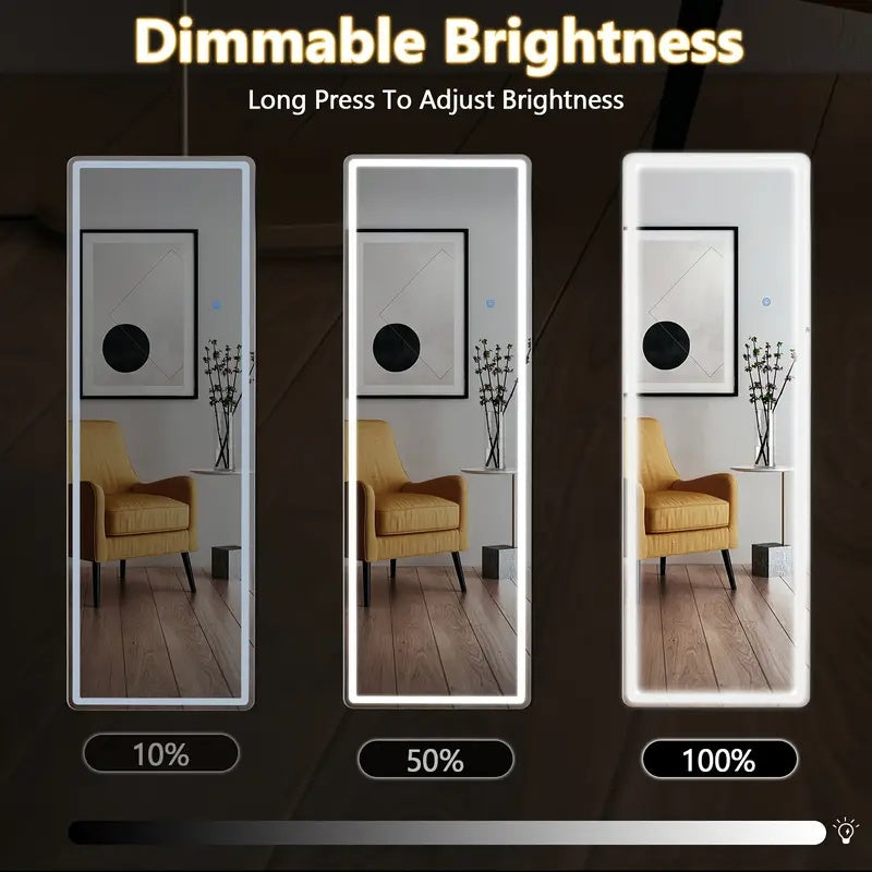 EDX LED Makeup Mirror With Adjustable Brightness Storage