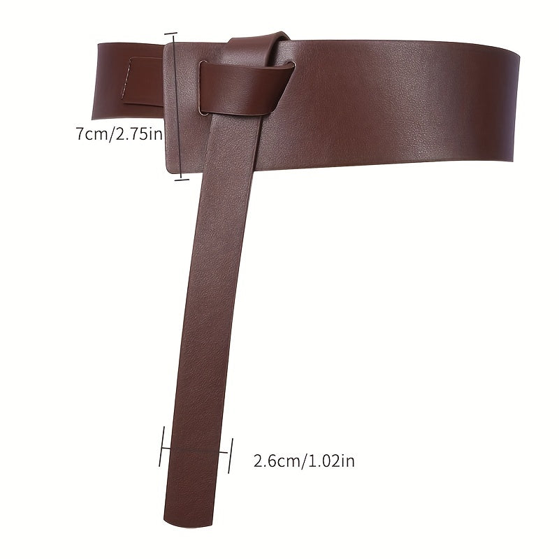 Genuine Leather Wide Waist Belt For Women Dresses And Coats