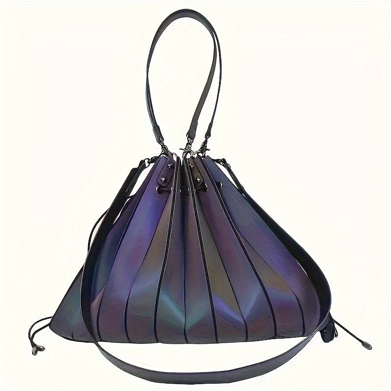 Holographic Tote Bag For Women Shopping Geometric Handbag