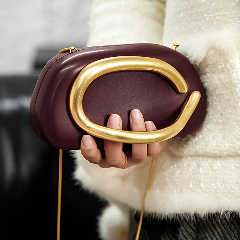 Neulry Vintage Mini Handbag PU Leather Purse Chain Strap
