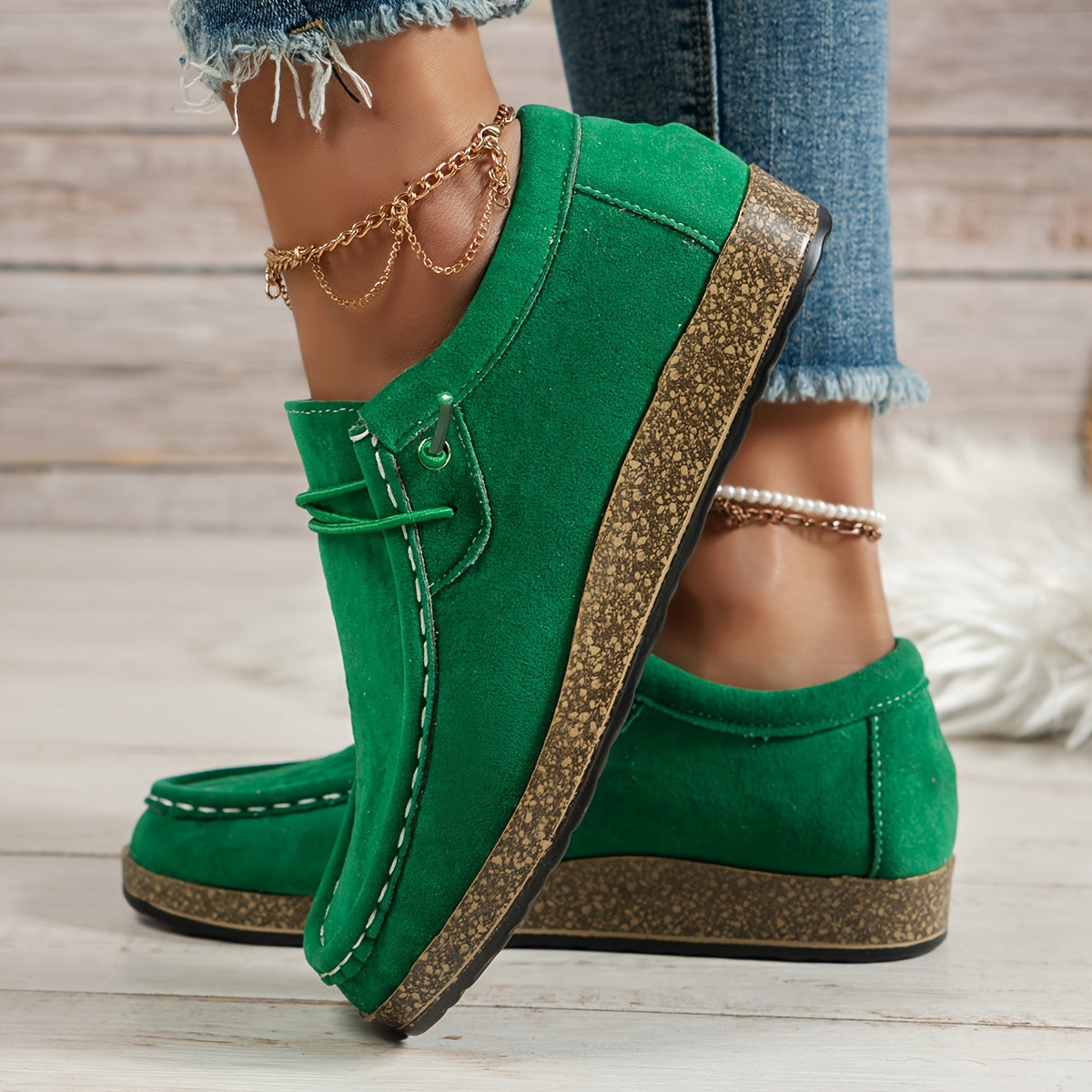 BYZI All Season Lace Up Brogue Flat Shoes Women Casual
