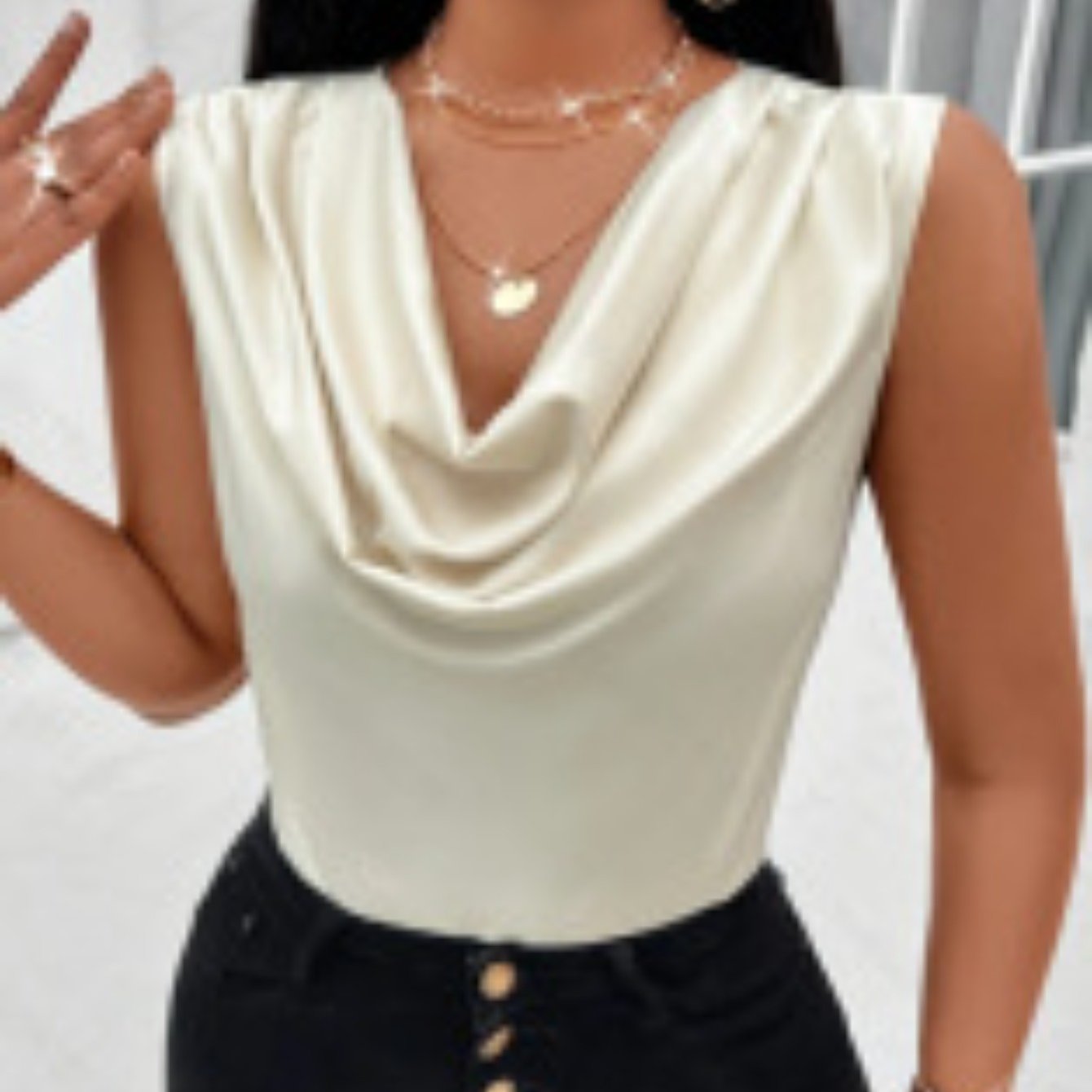 Satin Sleeveless Top For Women Perfect Spring And Summer