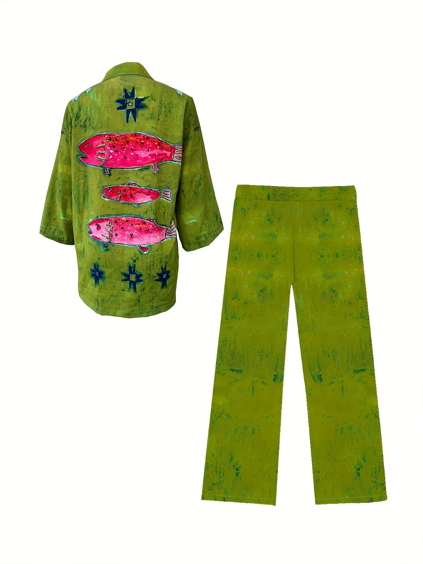 Elegant Floral Print Jumpsuit With Star Embellishments