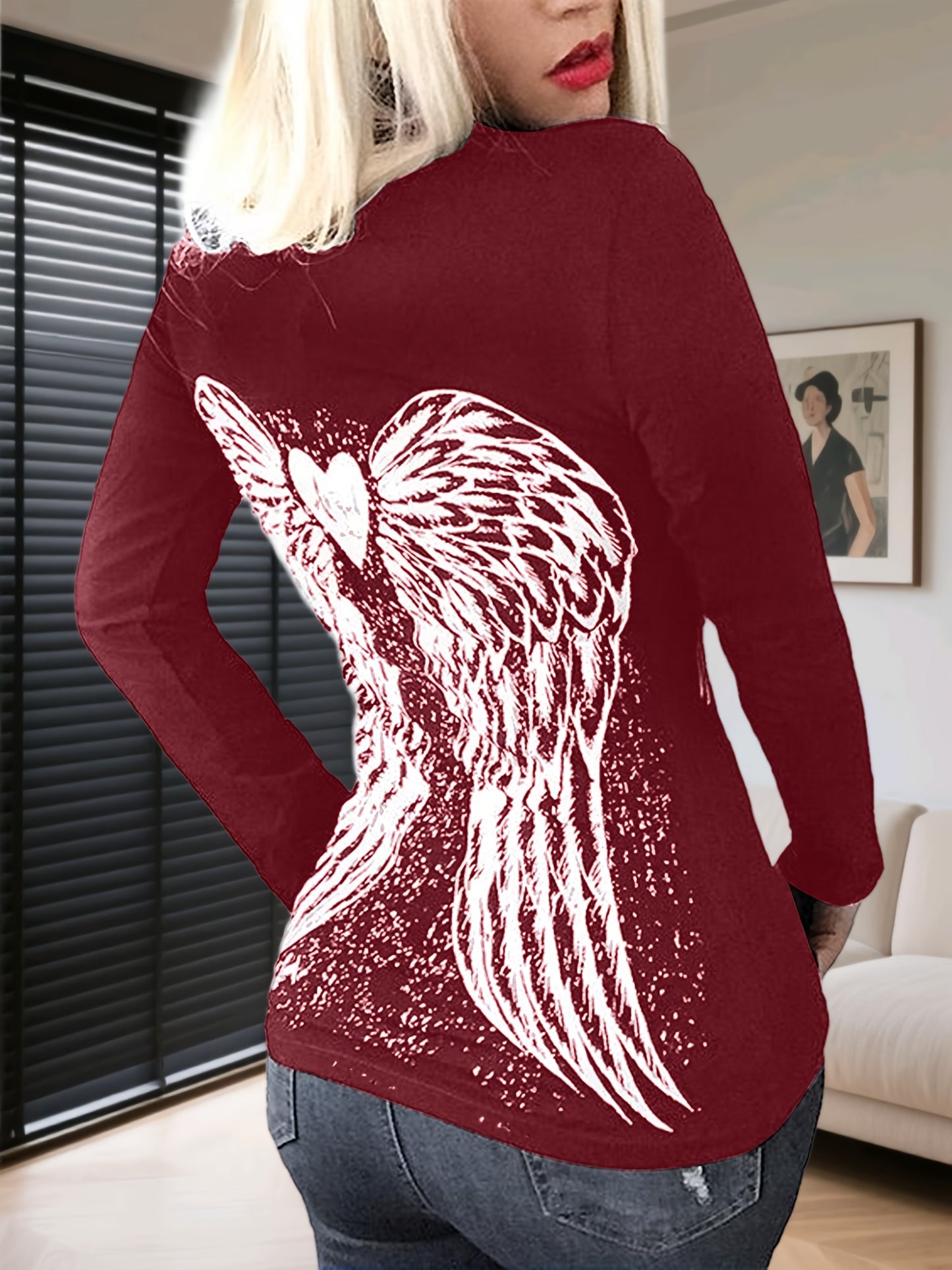 Women Graphic Sweater Crewneck Pullover Vintage Inspired