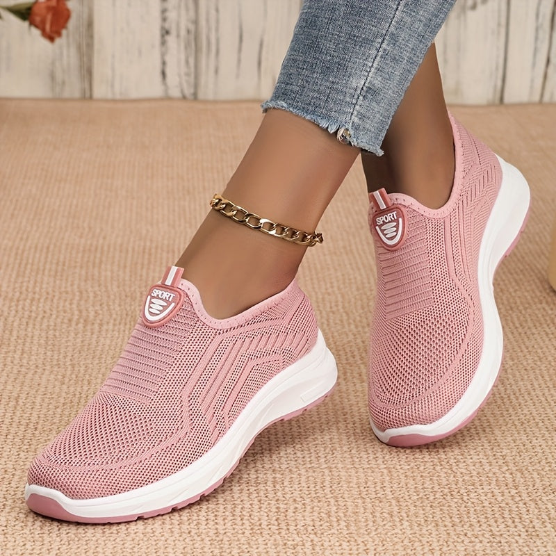 Casual Slip On Sneakers With Mesh Upper Lightweight