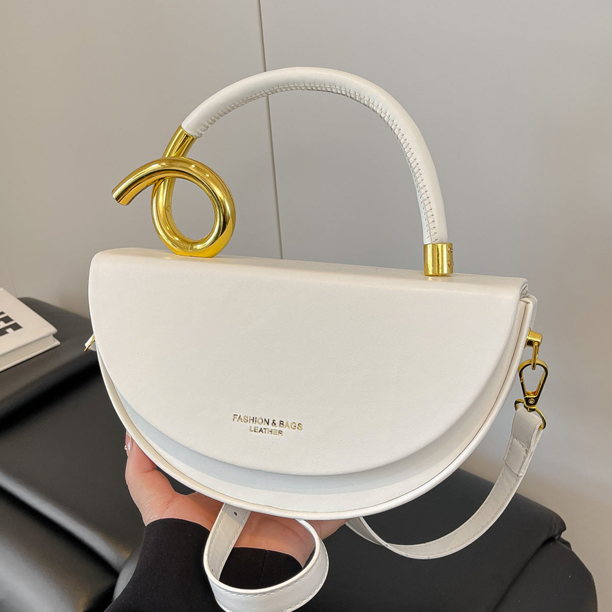 Minimalist Genuine Leather Crossbody Bag For Women High End