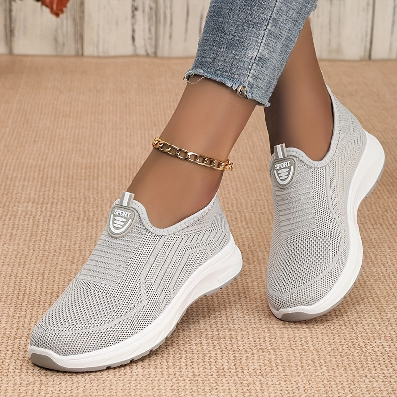 Casual Slip On Sneakers With Mesh Upper Lightweight