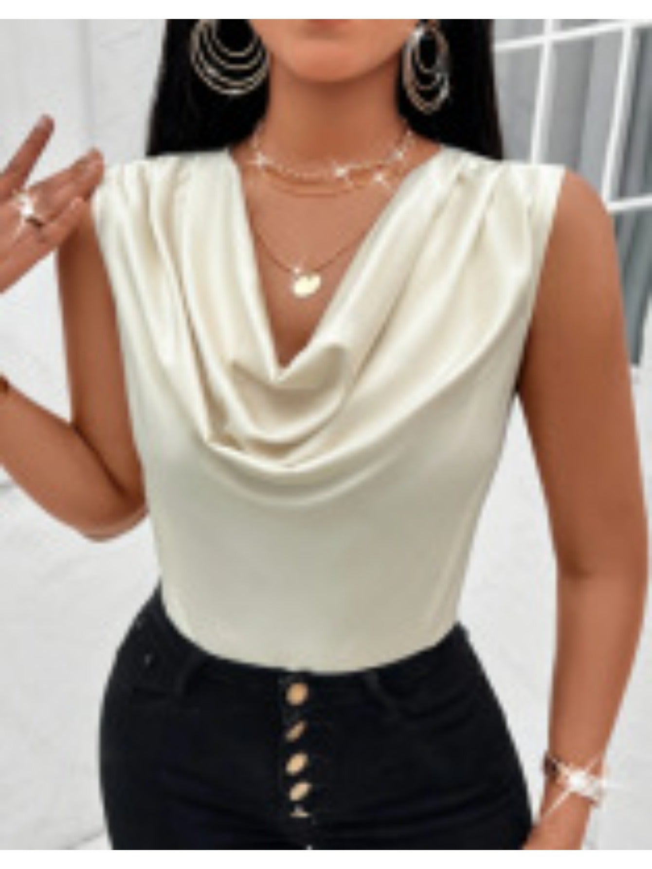 Satin Sleeveless Top For Women Perfect Spring And Summer