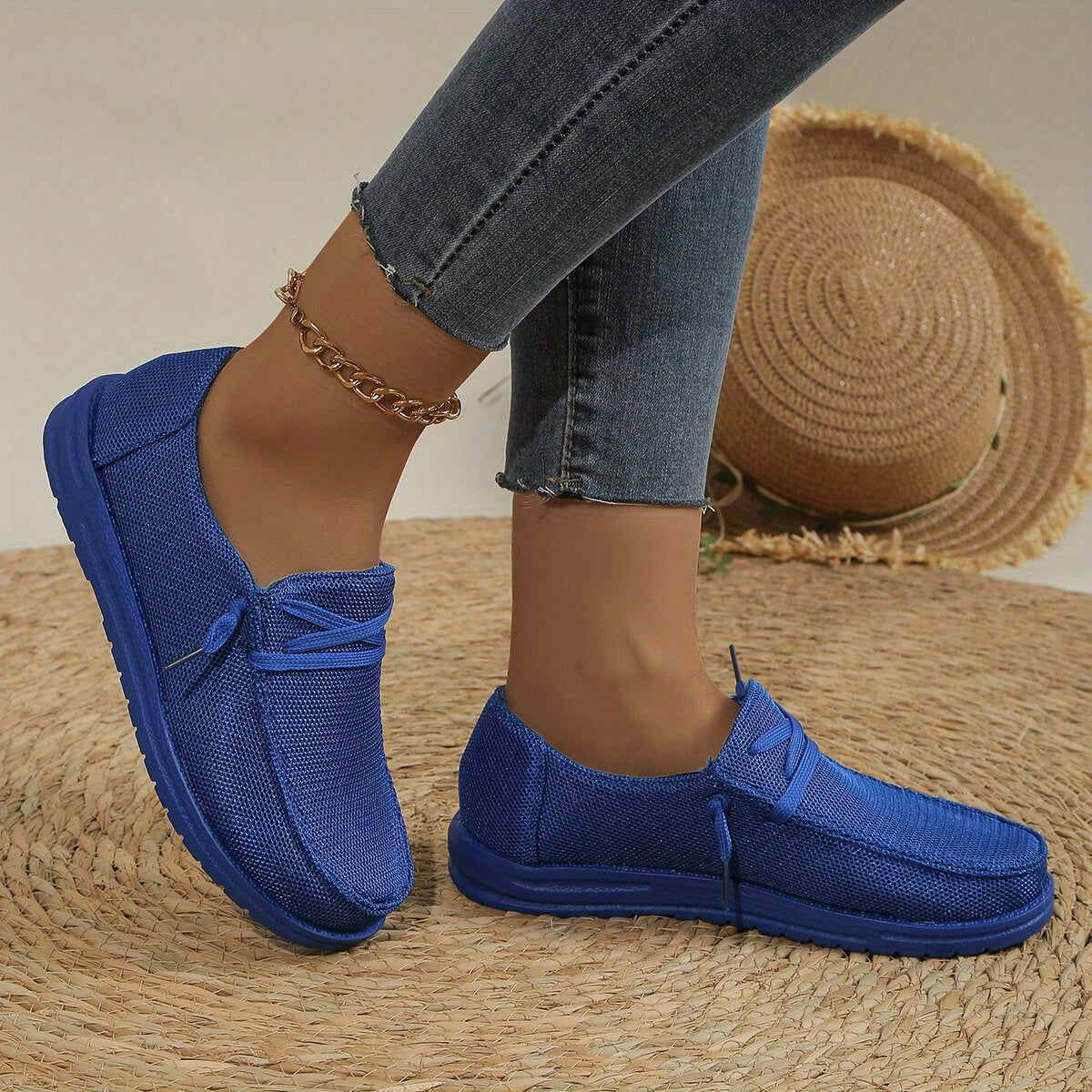 Womens Retro Lace Up Slip On Casual Shoes Sequins PU Upper