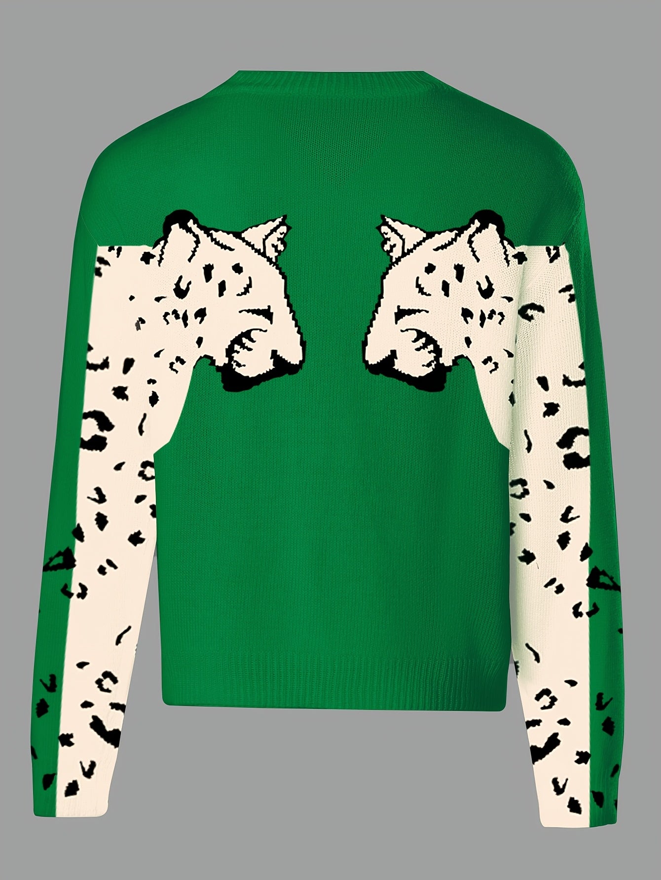 Leopard 3D Print Long Sleeve Cardigan Womens Fashion