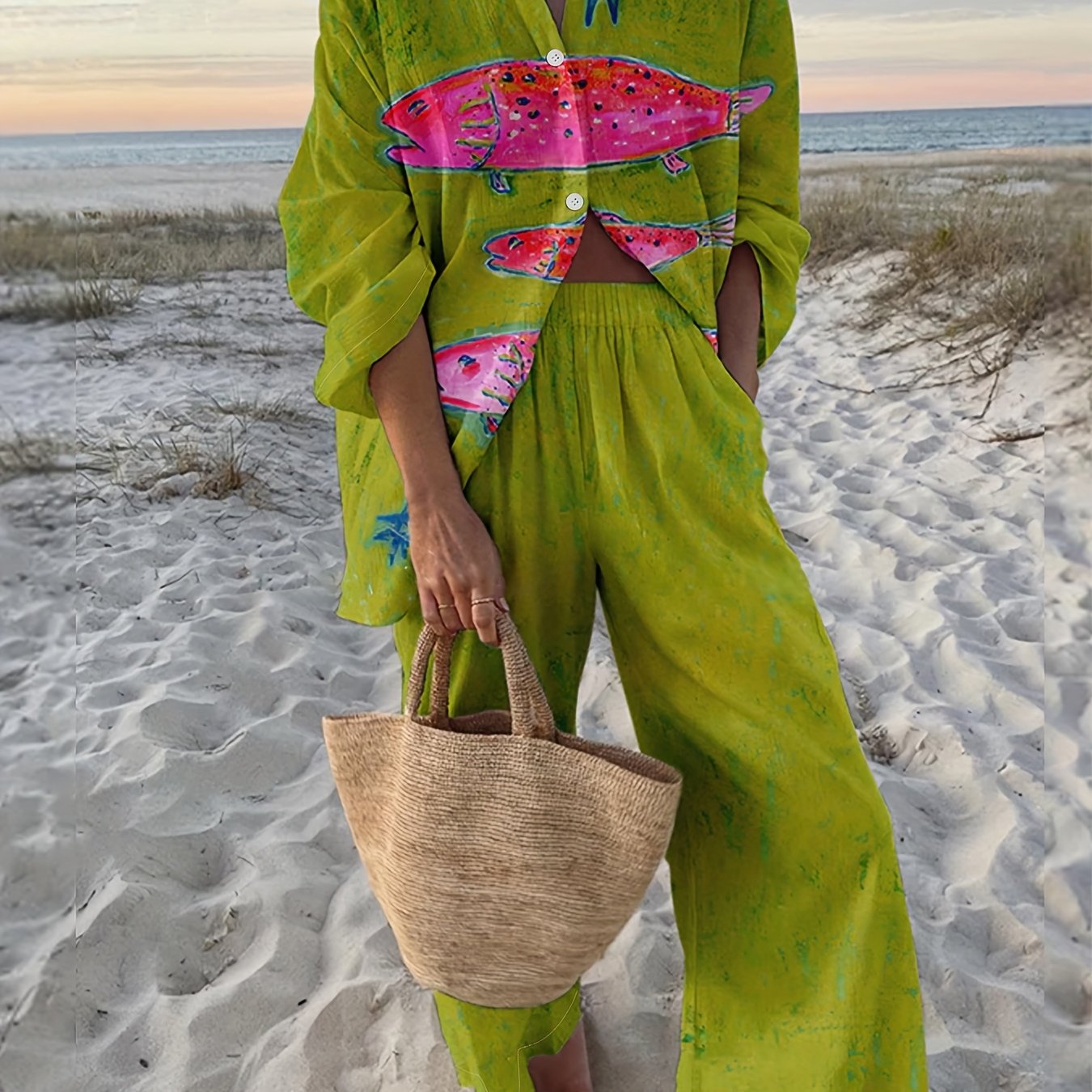 Elegant Floral Print Jumpsuit With Star Embellishments