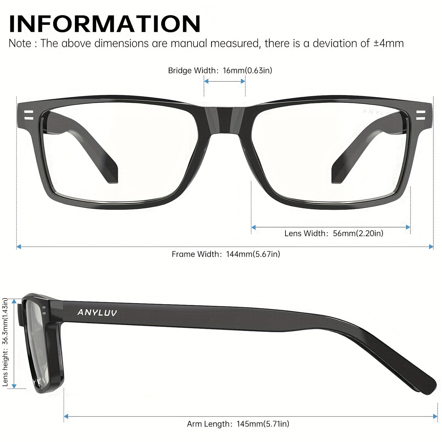KALIYADI Blue Light Blocking Glasses Rectangle Eyewear