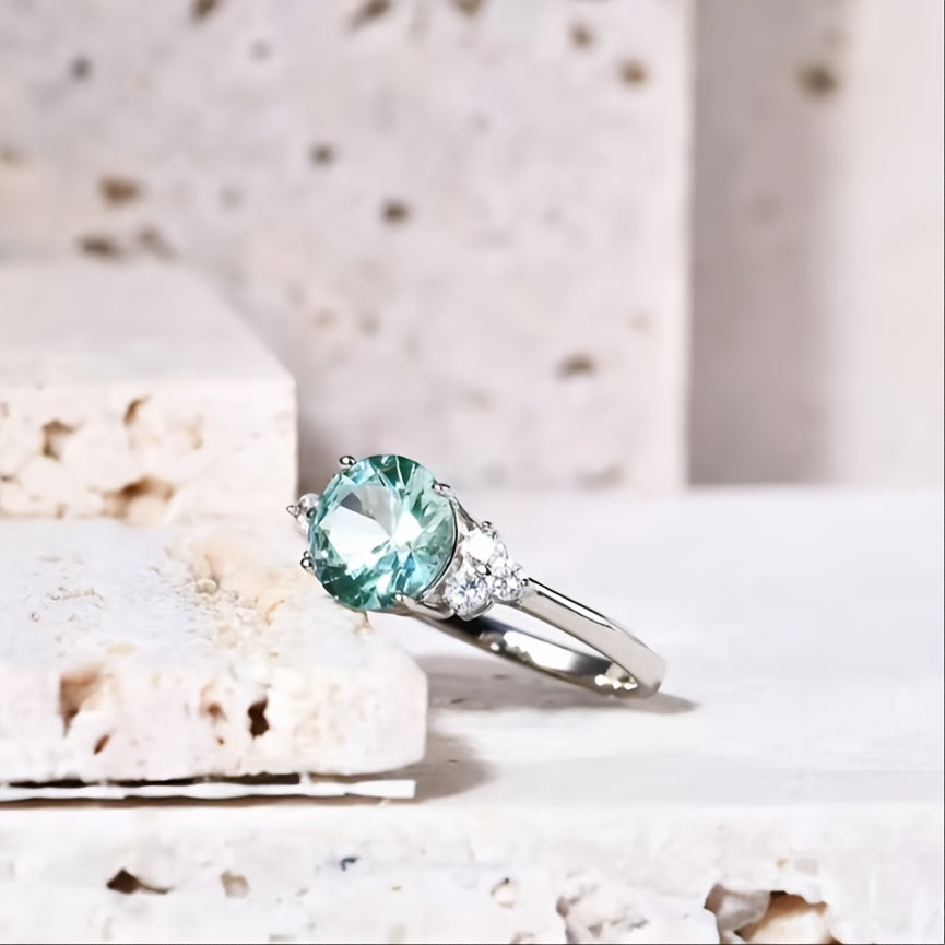 LYEE CYEE S925 Silver Ring With Moissanite Gemstone