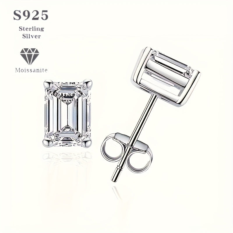 YIZOO 925 Silver Sparkling Moissanite Earrings Gift