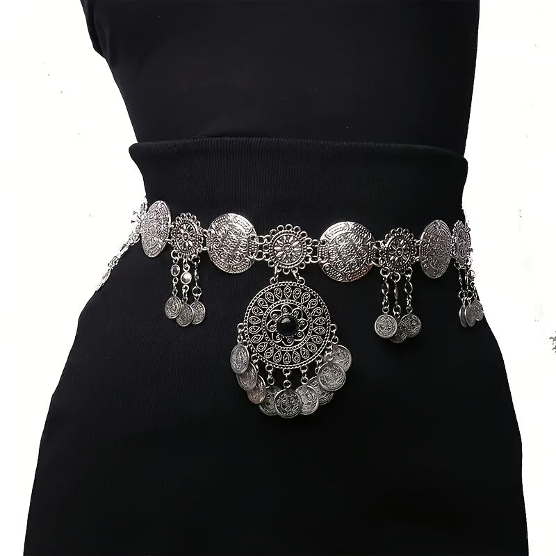 Bohemian Tassel Belt For Belly Dance Rhinestone Alloy