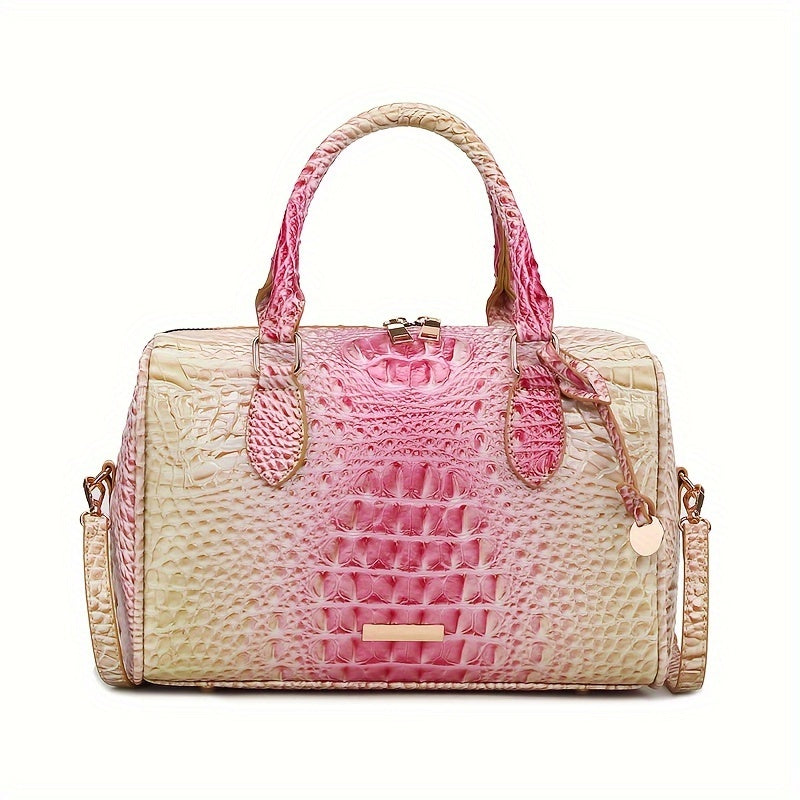 WOLFDIARY Crocodile Pattern Bag With Shoulder Strap