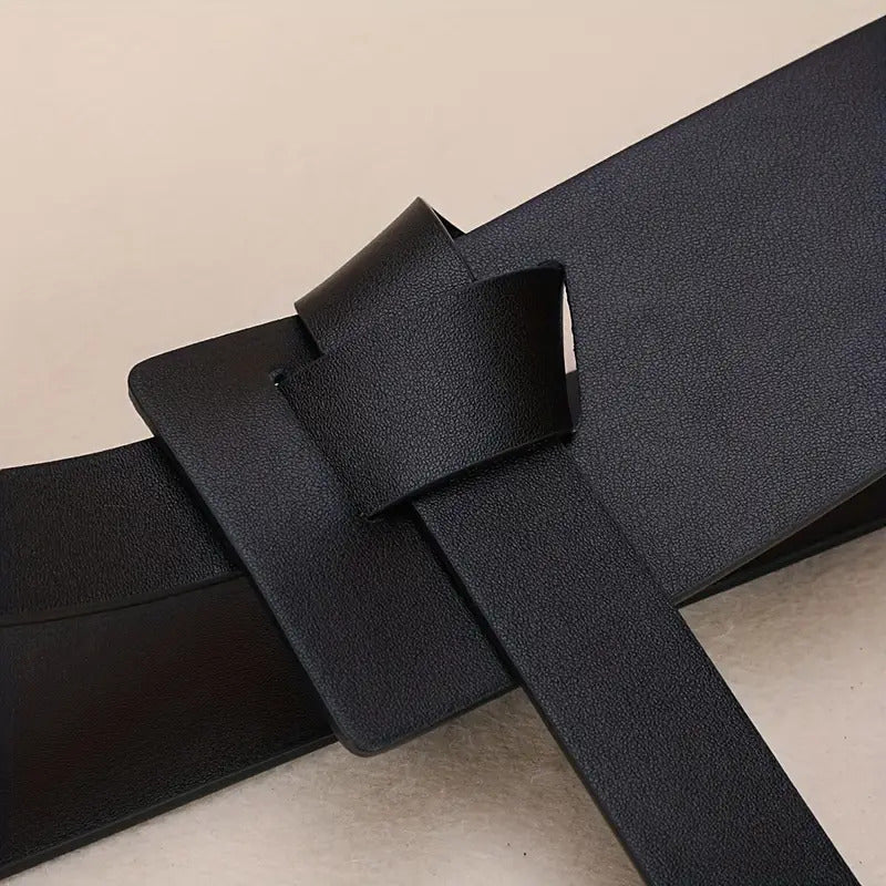 Genuine Leather Wide Waist Belt For Women Dresses And Coats