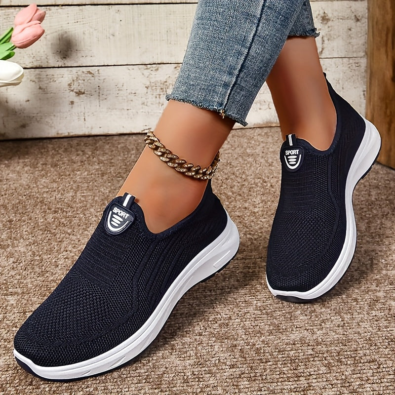 Casual Slip On Sneakers With Mesh Upper Lightweight