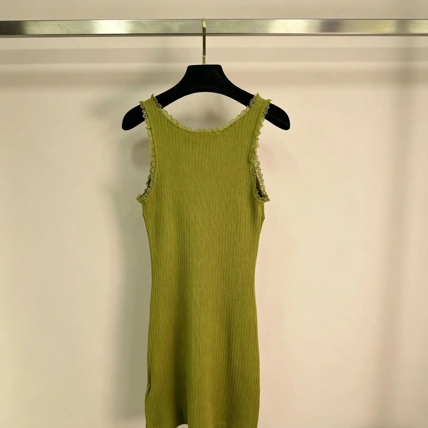 V Neck Knee Length Loose Cotton Dress For Women