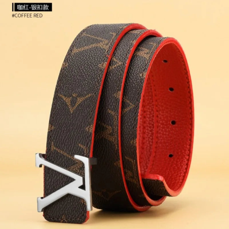 French Luxury Tweed Cowhide Belt For Women
