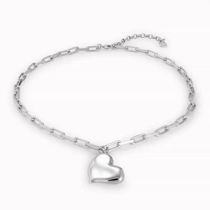 Heart Shaped Zircon Necklace For Women Elegant Daily Wear Jewelry