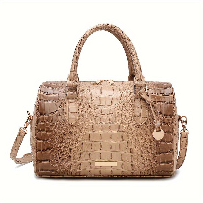WOLFDIARY Crocodile Pattern Bag With Shoulder Strap