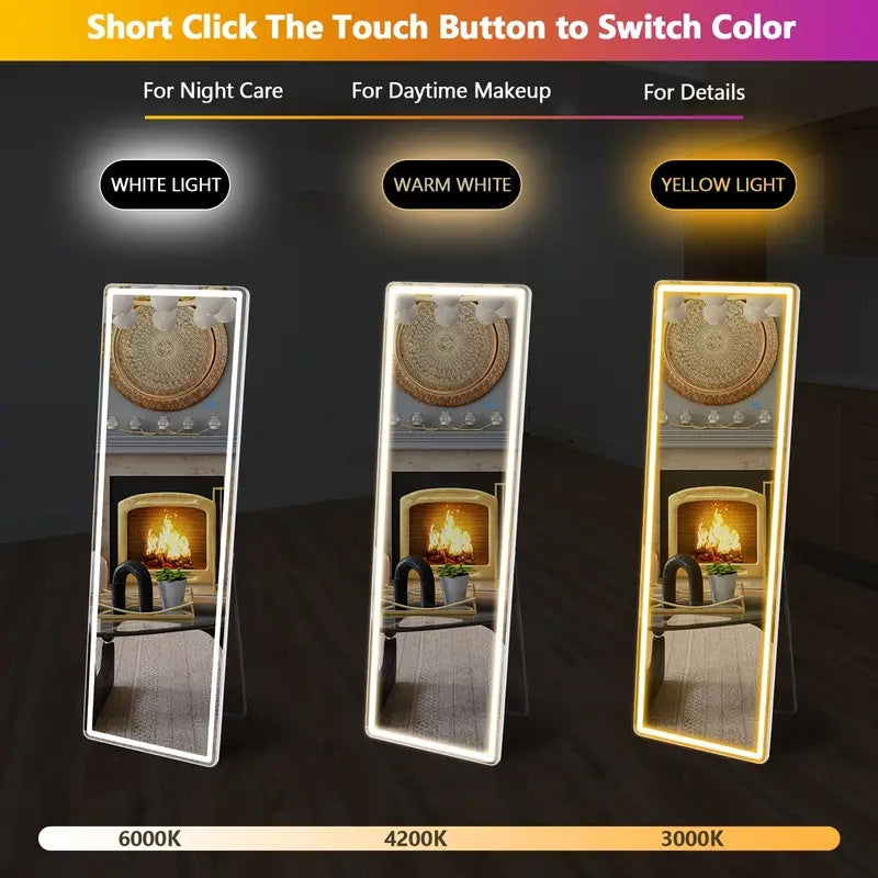 EDX LED Makeup Mirror With Adjustable Brightness Storage
