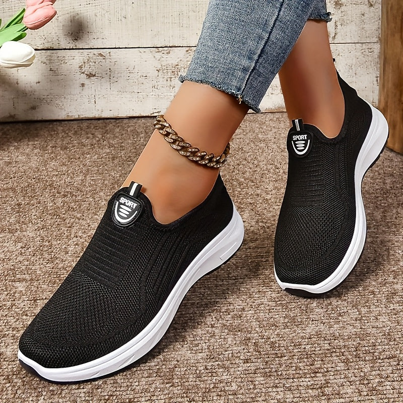 Casual Slip On Sneakers With Mesh Upper Lightweight