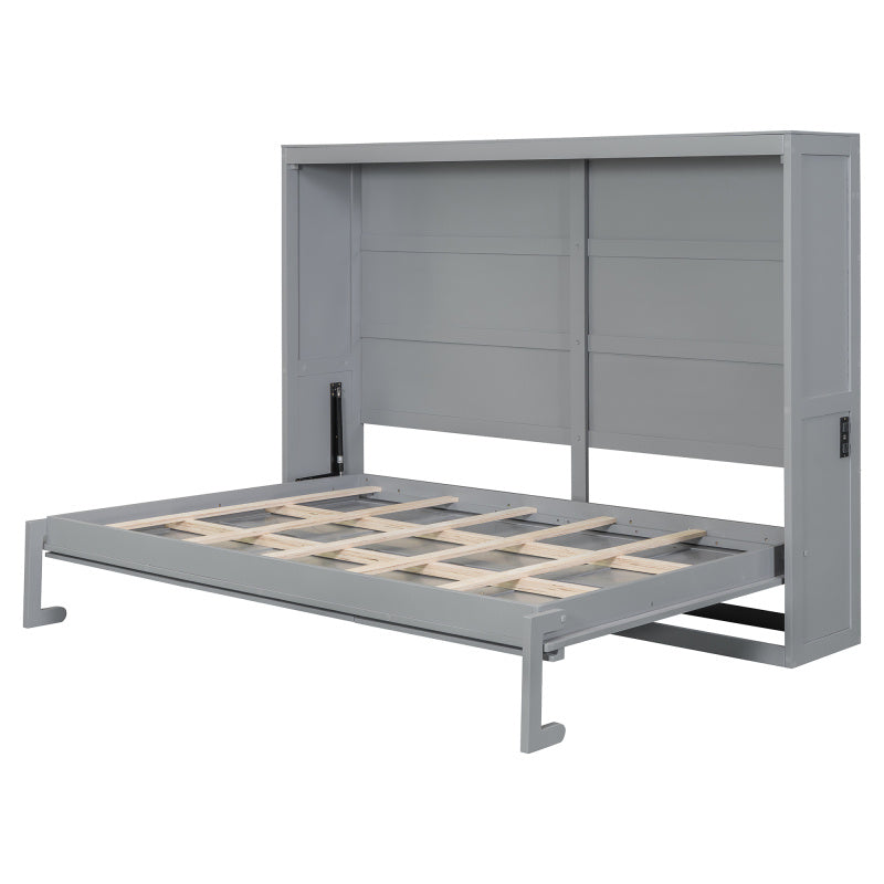 EANE Murphy Bed With Cabinet Doors Space Saving Wall Bed