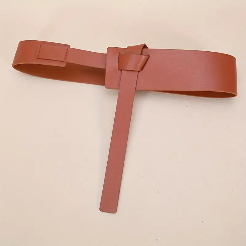 Genuine Leather Wide Waist Belt For Women Dresses And Coats