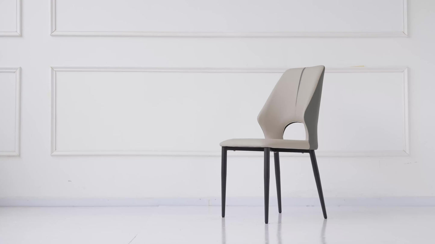 Set Of 2 Upholstered Dining Chairs Mid Century Modern