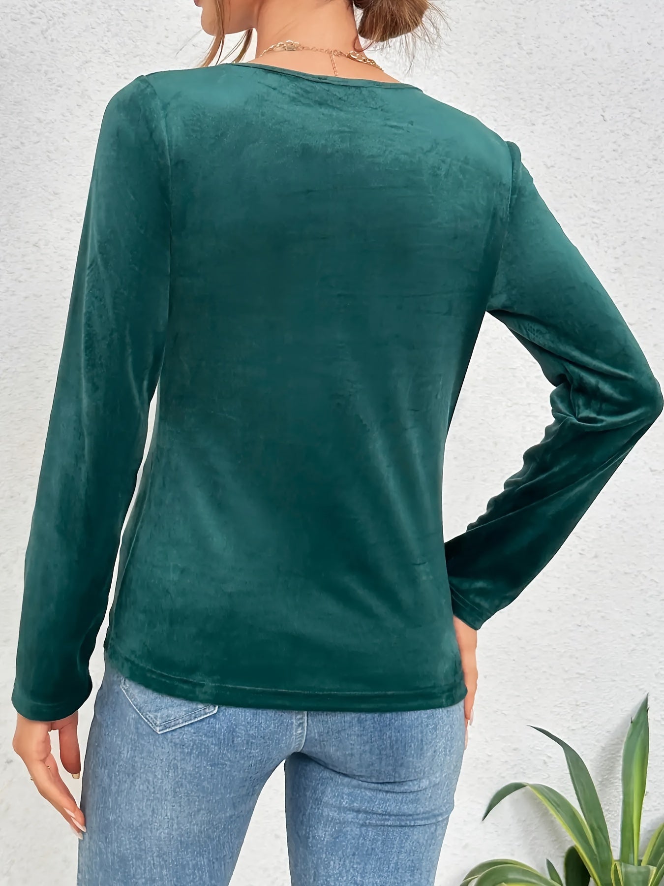 UUE Women Elegant Asymmetric Twist Knot T Shirt Top