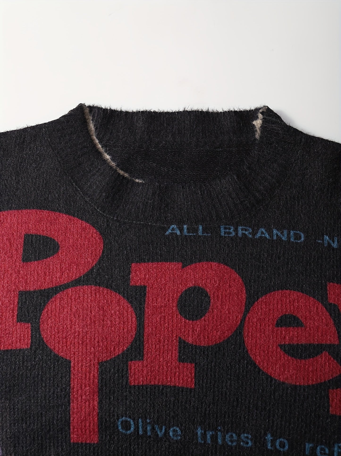 Popeye Sailor Graphic Sweater Womens Nautical Pullover