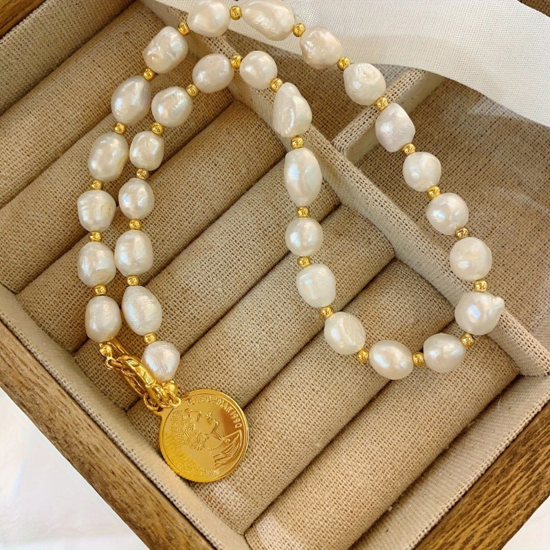 Elegant Freshwater Pearl Heart Pendant Necklace Gift Idea