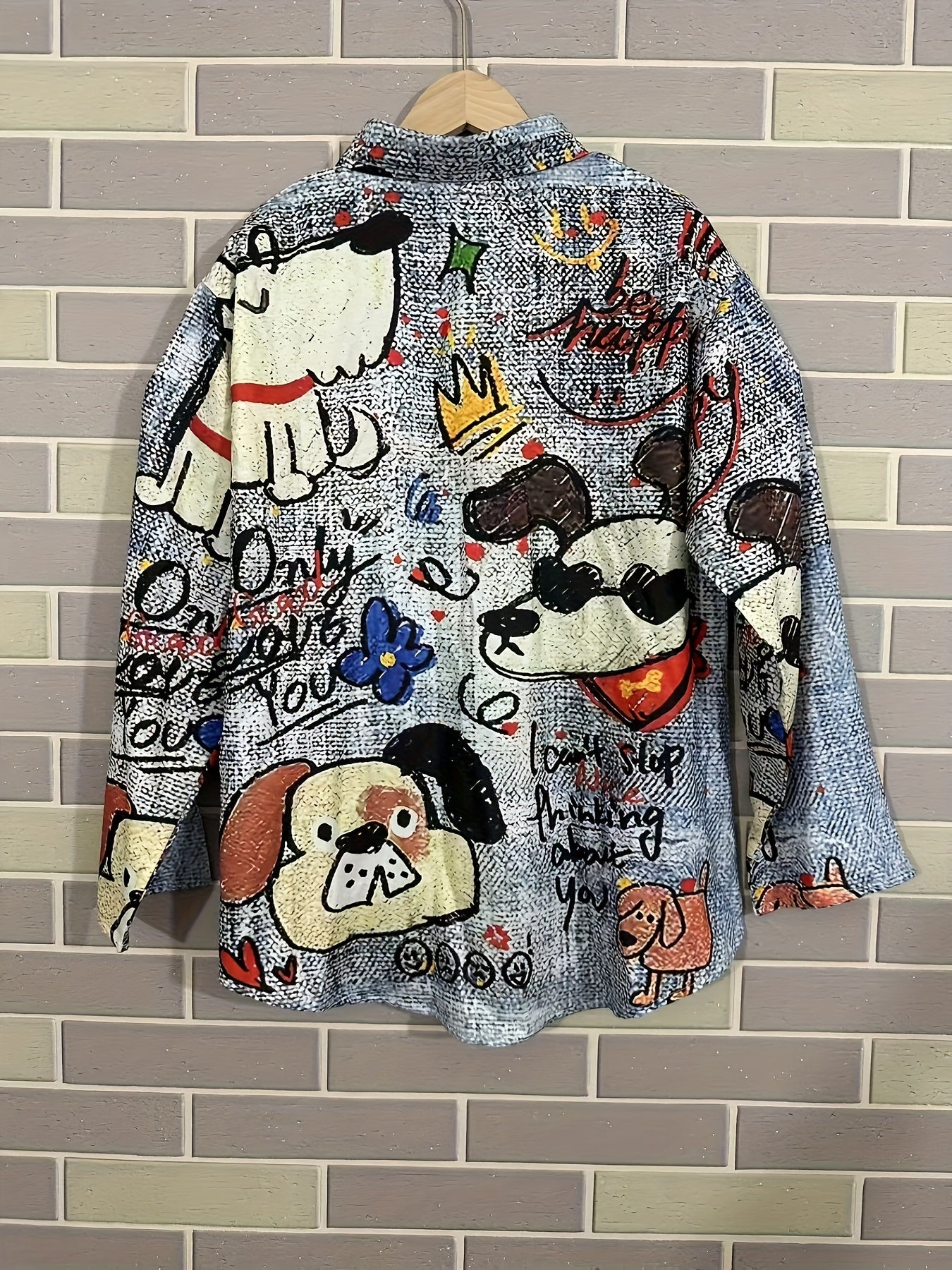 Women's Floral Bird Print Casual Shirt Featuring AllSeason Lightweight Polyester