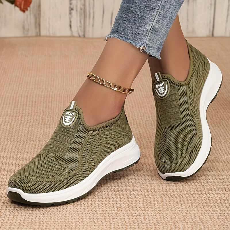Casual Slip On Sneakers With Mesh Upper Lightweight
