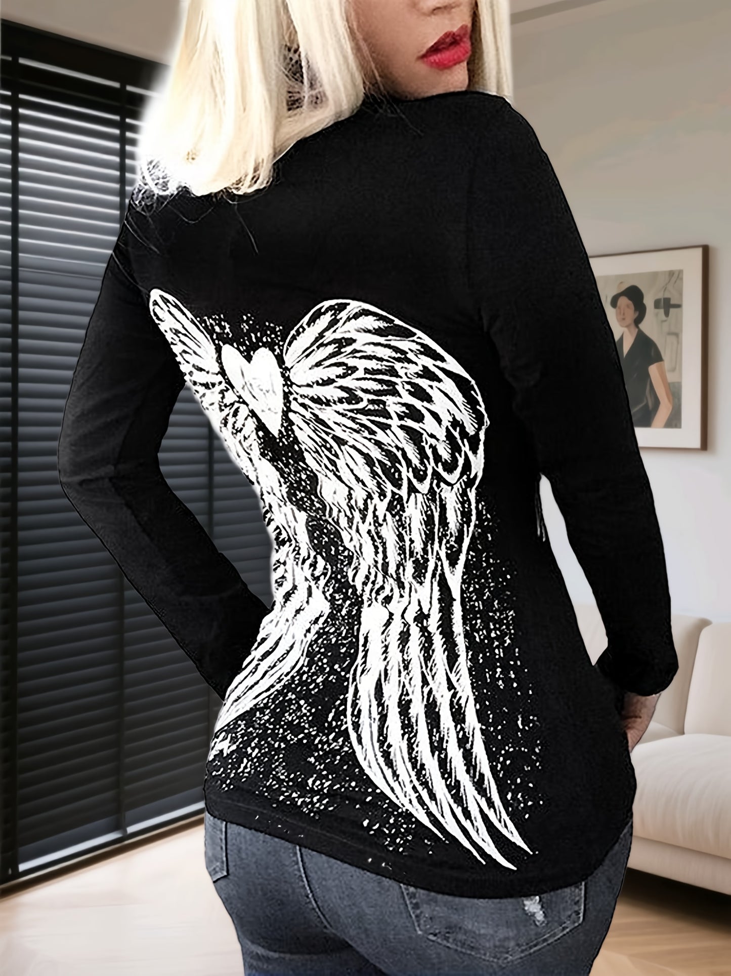 Women Graphic Sweater Crewneck Pullover Vintage Inspired