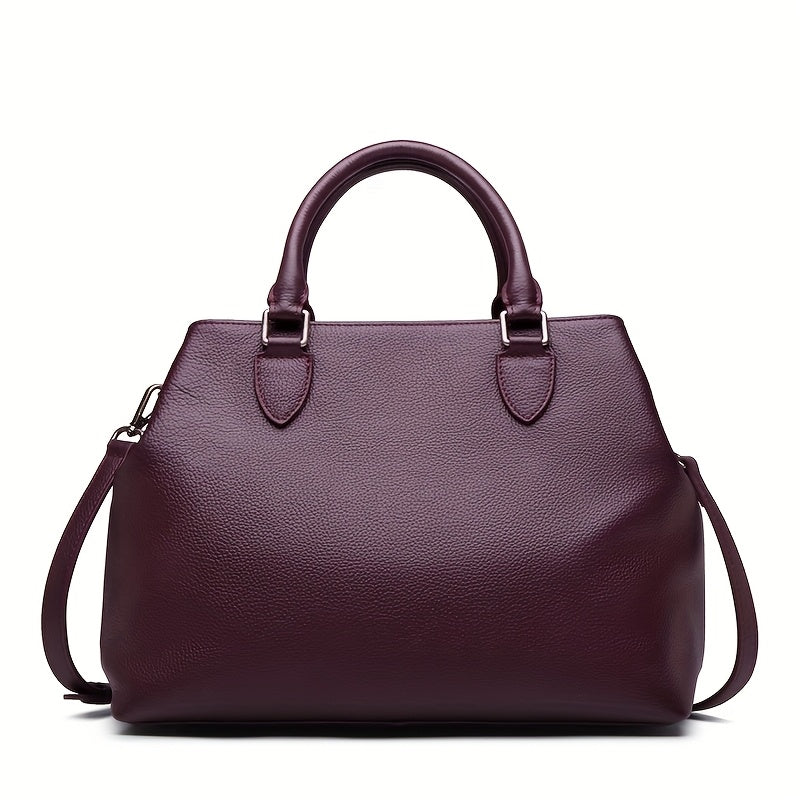 Genuine Leather Satchel Handbag For Women With Top Handle