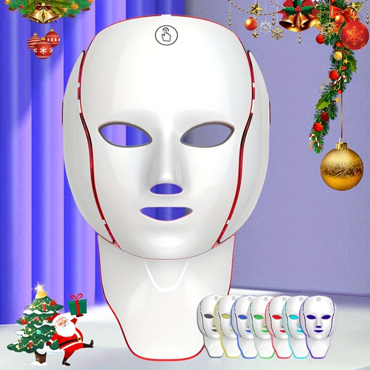 USB Rechargeable LED Facial Mask Device For Skin Care And Neck Wellness With USB Charging