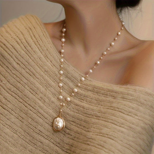 Neulry Vintage Baroque Necklace Clavicle Chain Statement