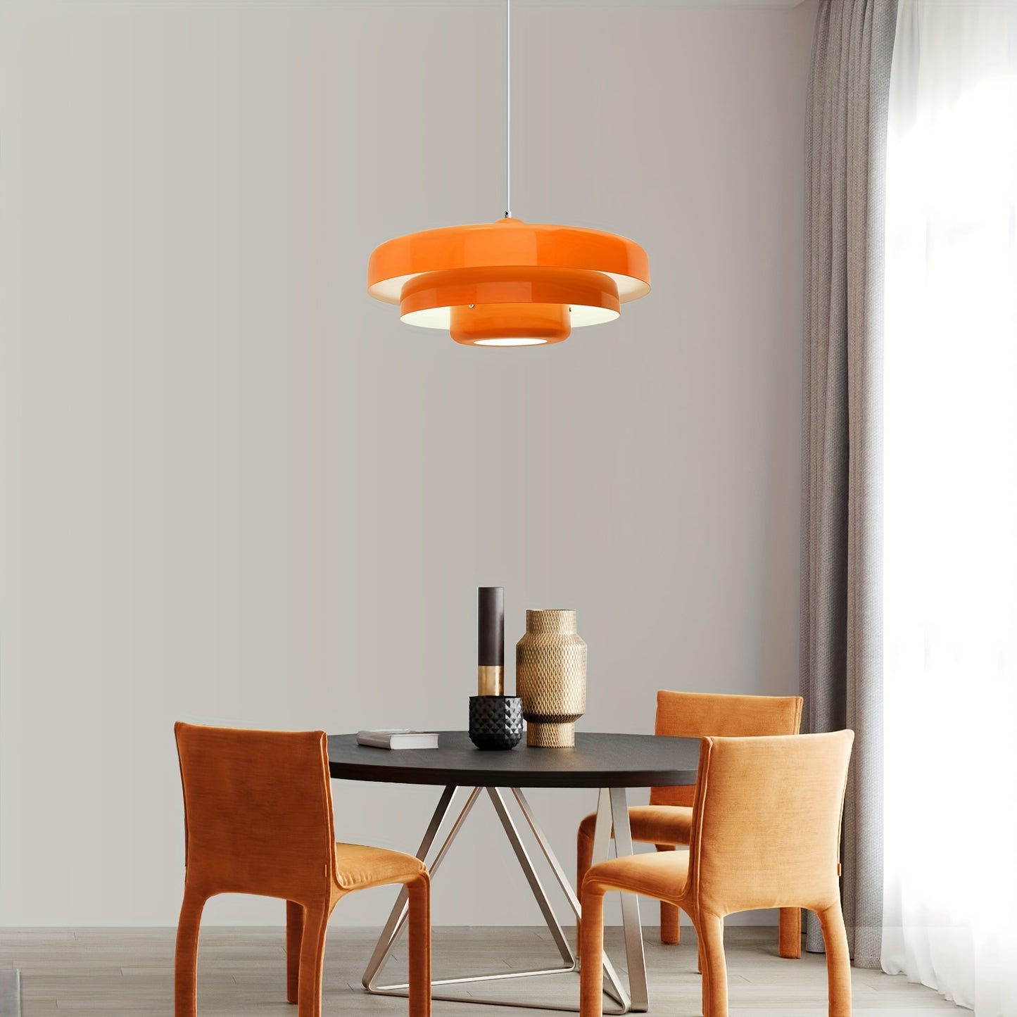 Mid Century Modern Pendant Light For Kitchen Island Metal Shade