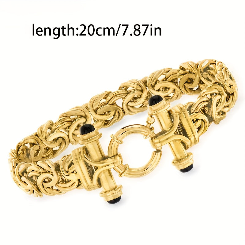 925 Silver Byzantine Bracelet Handmade Jewelry For Women Gift Box Ideal Anniversary Graduation Gift