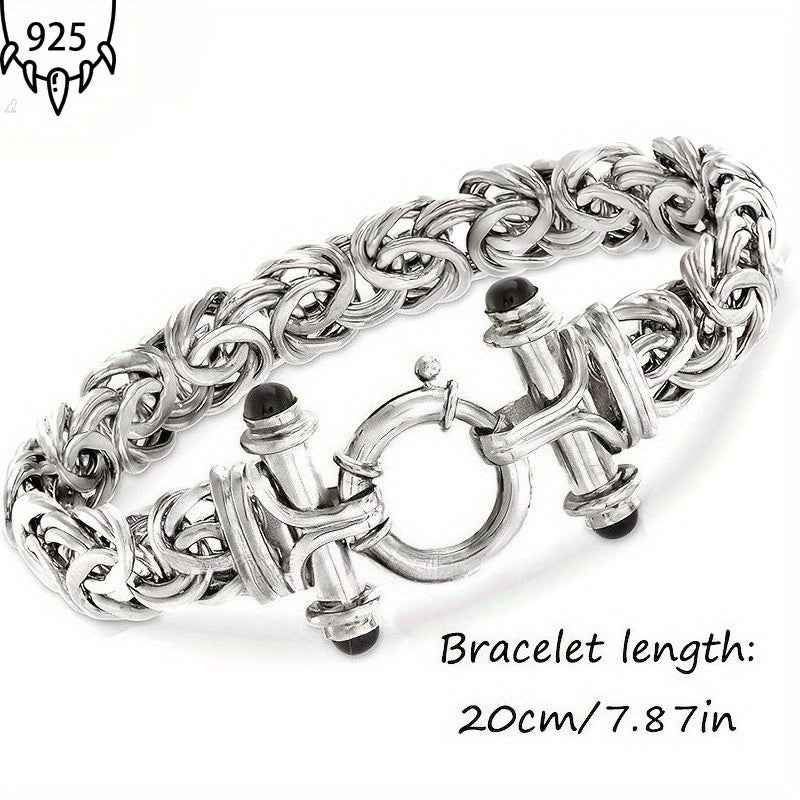 925 Silver Byzantine Bracelet Handmade Jewelry For Women Gift Box Ideal Anniversary Graduation Gift